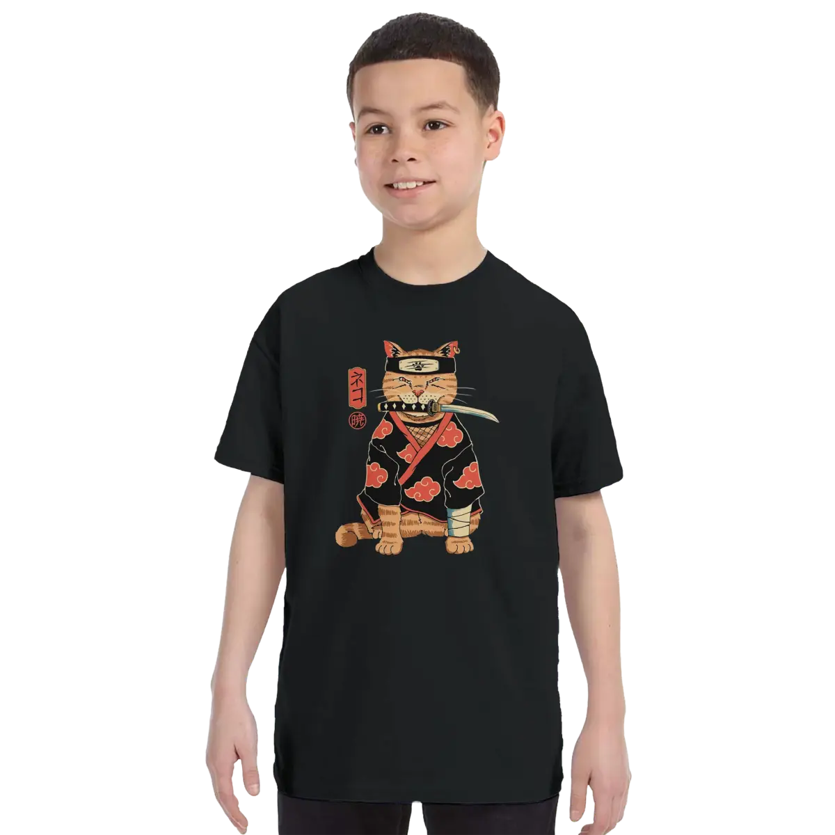 T-shirt Enfant Chat Ninja Akatsuki - Design Naruto Collector T-shirt- KAWAII FAVIE