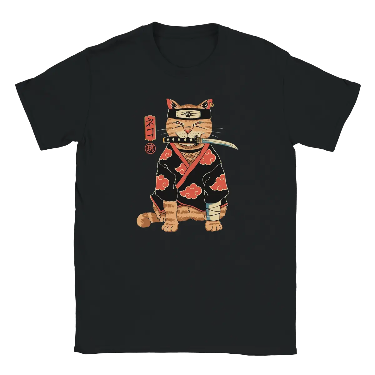 T-shirt Enfant Chat Ninja Akatsuki - Design Naruto Collector T-shirt- KAWAII FAVIE
