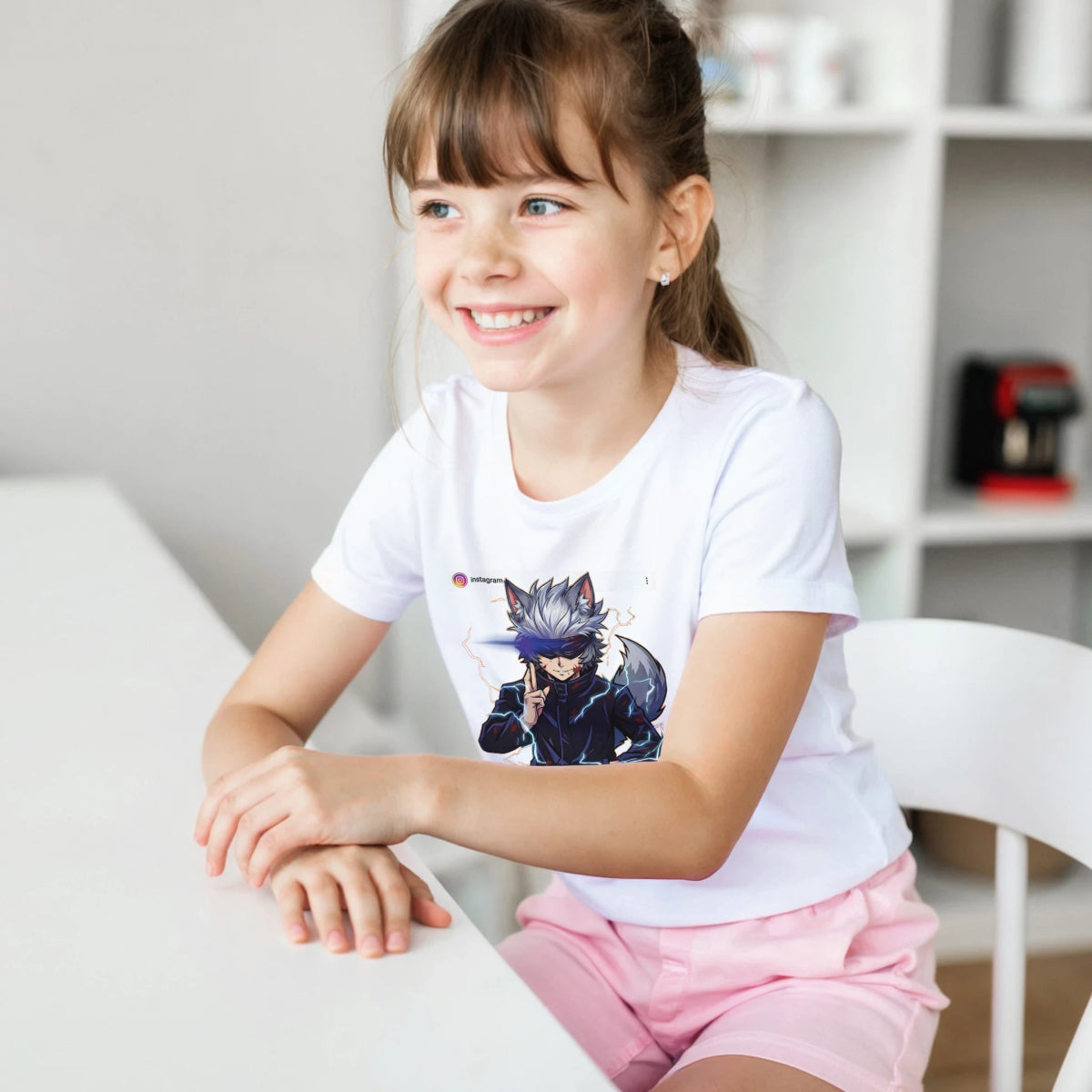 T-shirt Enfant - Ruka Cos Gojo | Jujutsu Kaisen - Style Décontracté Instagrammable T-shirt - KAWAII FAVIE