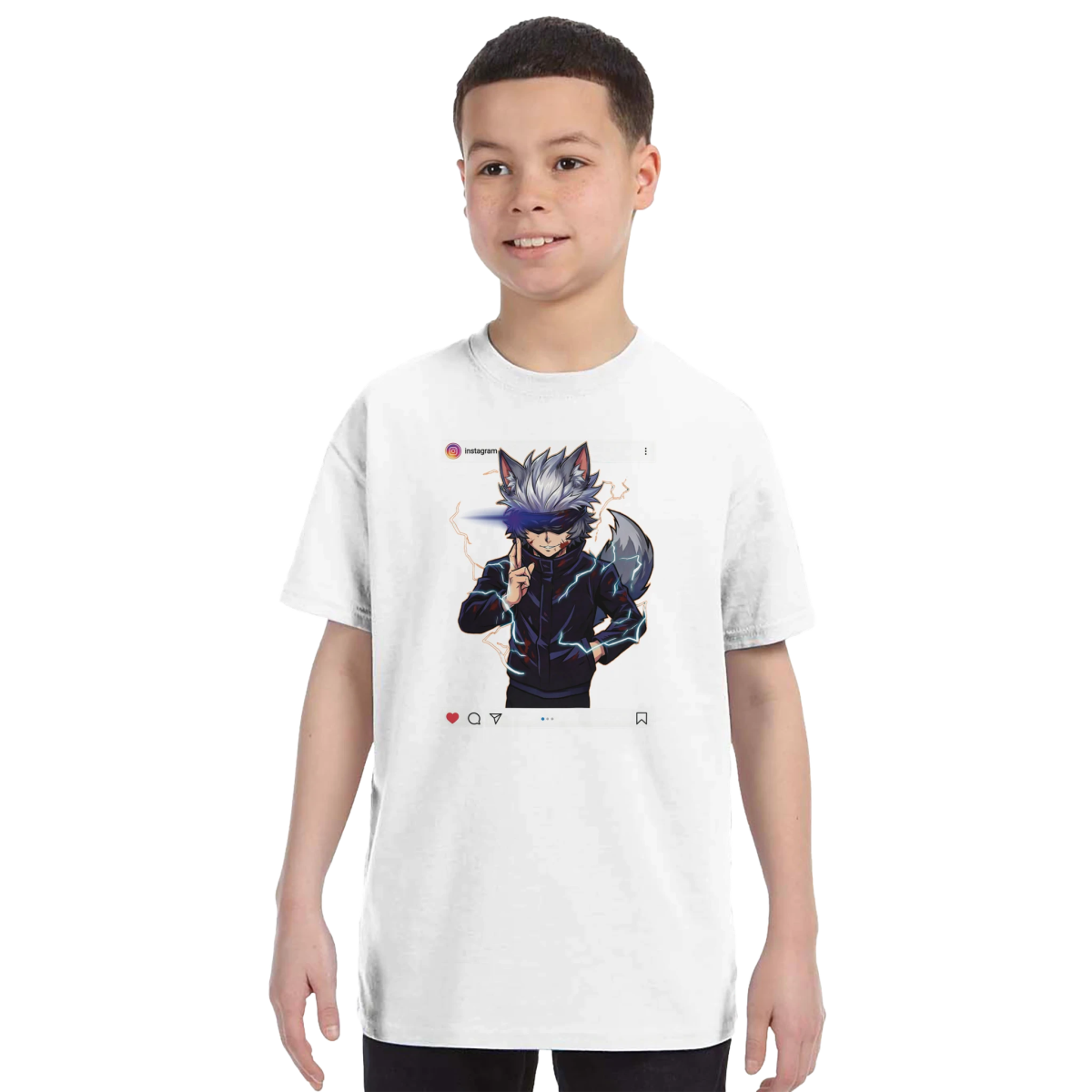 T-shirt Enfant - Ruka Cos Gojo | Jujutsu Kaisen - Style Décontracté Instagrammable T-shirt - KAWAII FAVIE