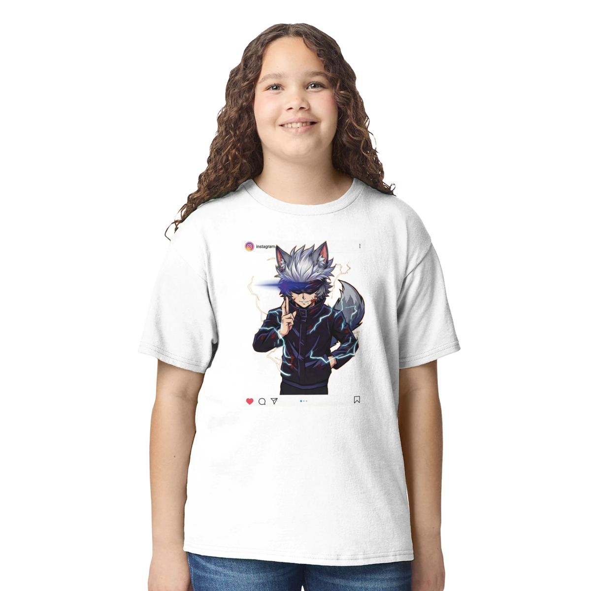 T-shirt Enfant - Ruka Cos Gojo | Jujutsu Kaisen - Style Décontracté Instagrammable T-shirt - KAWAII FAVIE