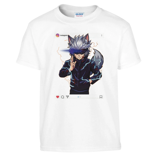 T-shirt Enfant - Ruka Cos Gojo | Jujutsu Kaisen - Style Décontracté Instagrammable T-shirt - KAWAII FAVIE