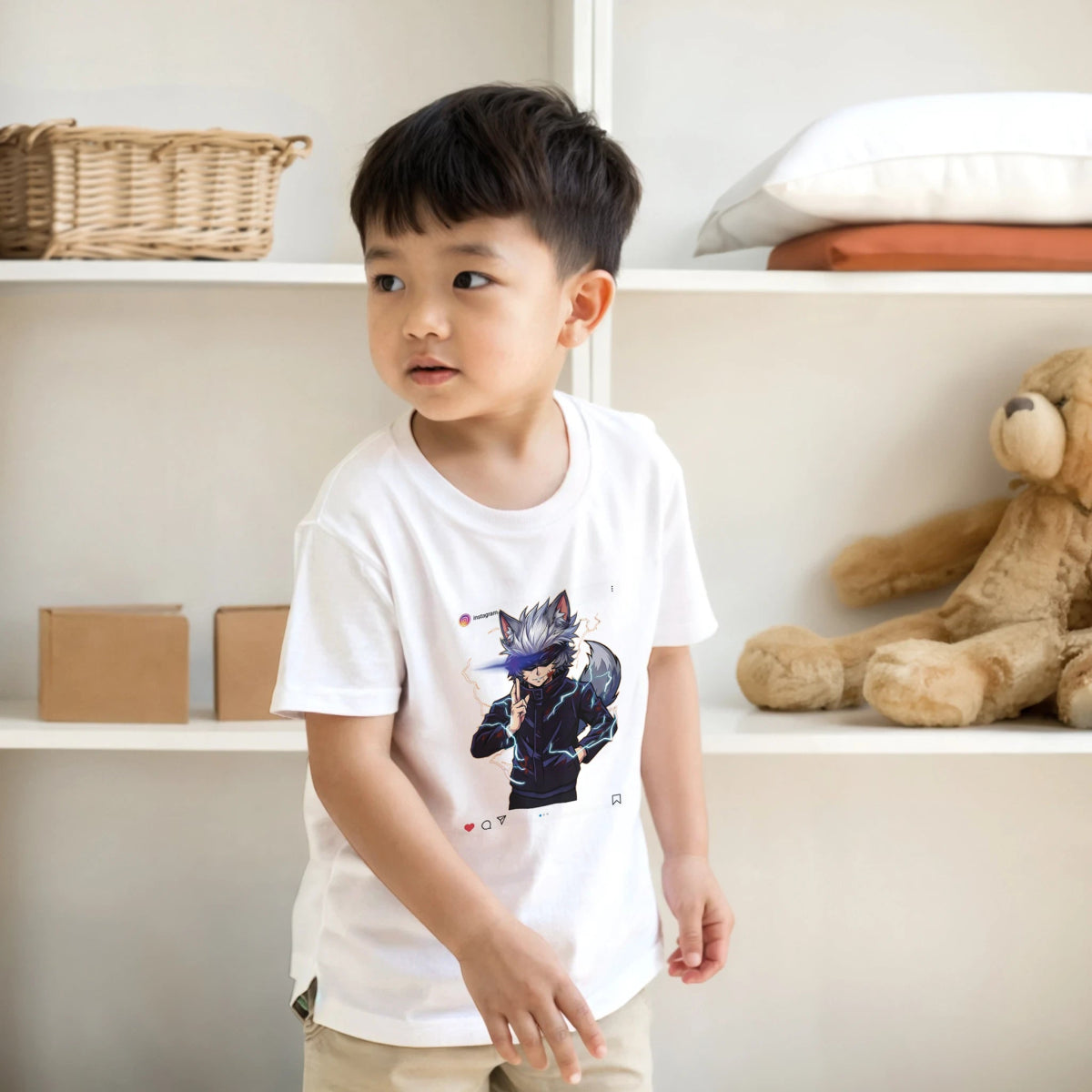 T-shirt Enfant - Ruka Cos Gojo | Jujutsu Kaisen - Style Décontracté Instagrammable T-shirt - KAWAII FAVIE