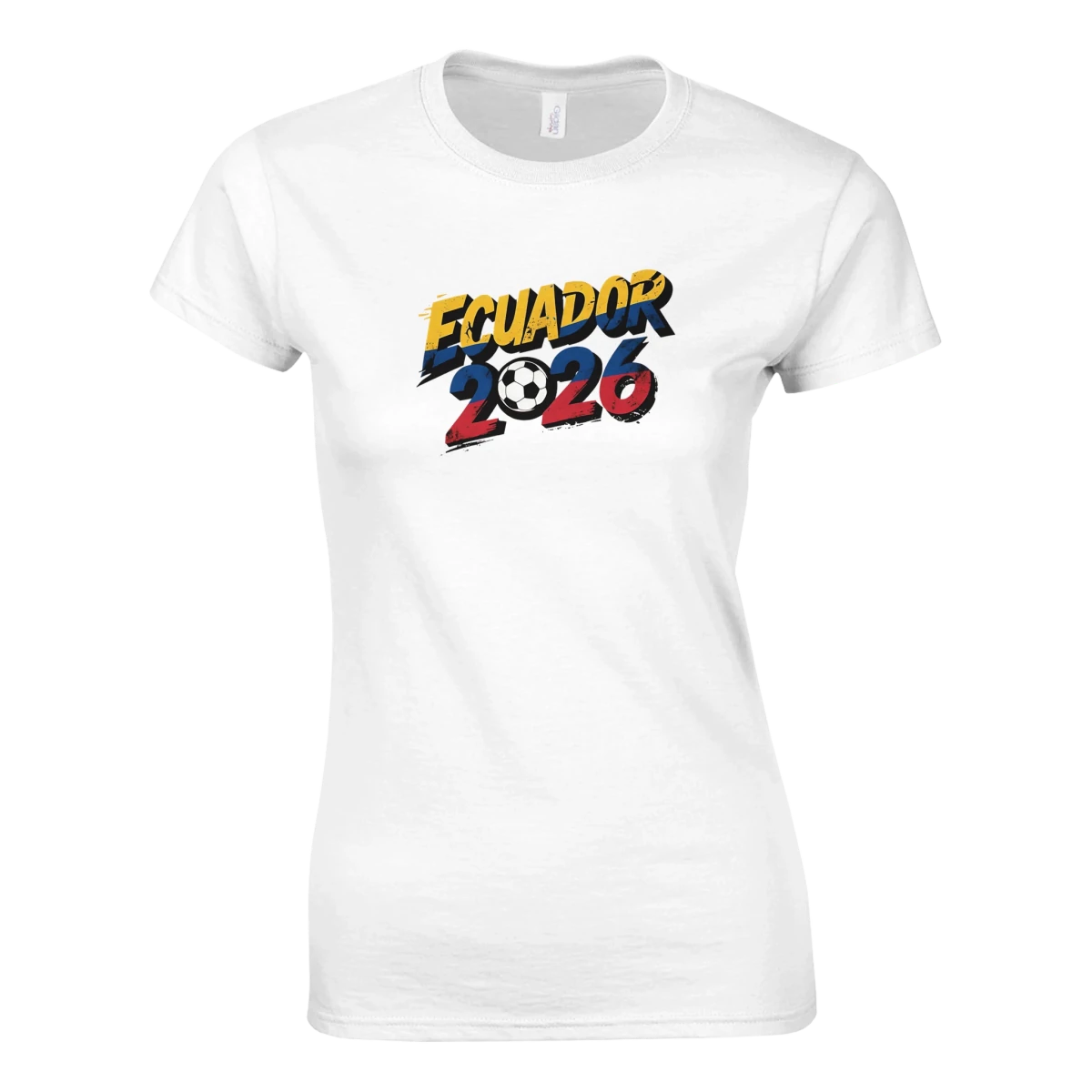 T-shirt Équateur 2026 Grunge – Design Coupe du Monde Football | Maillot Supporters Sélection Nationale Femme T-shirt- KAWAII FAVIE