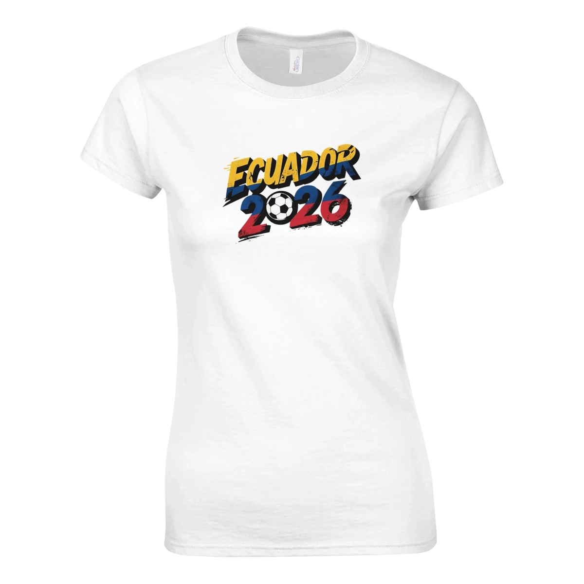 T-shirt Équateur 2026 Grunge – Design Coupe du Monde Football | Maillot Supporters Sélection Nationale Femme T-shirt- KAWAII FAVIE