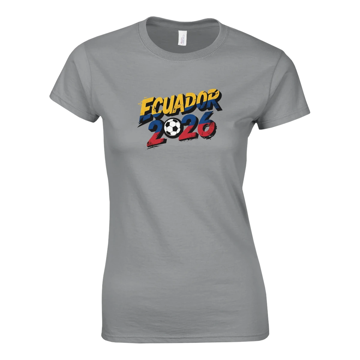 T-shirt Équateur 2026 Grunge – Design Coupe du Monde Football | Maillot Supporters Sélection Nationale Femme T-shirt- KAWAII FAVIE