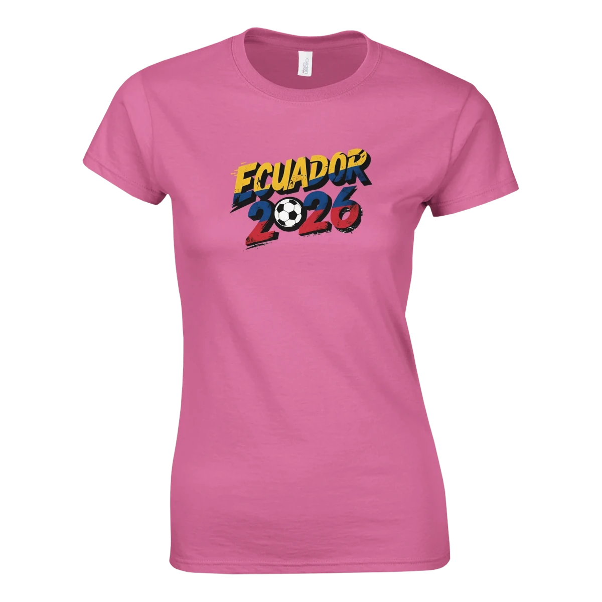 T-shirt Équateur 2026 Grunge – Design Coupe du Monde Football | Maillot Supporters Sélection Nationale Femme T-shirt- KAWAII FAVIE