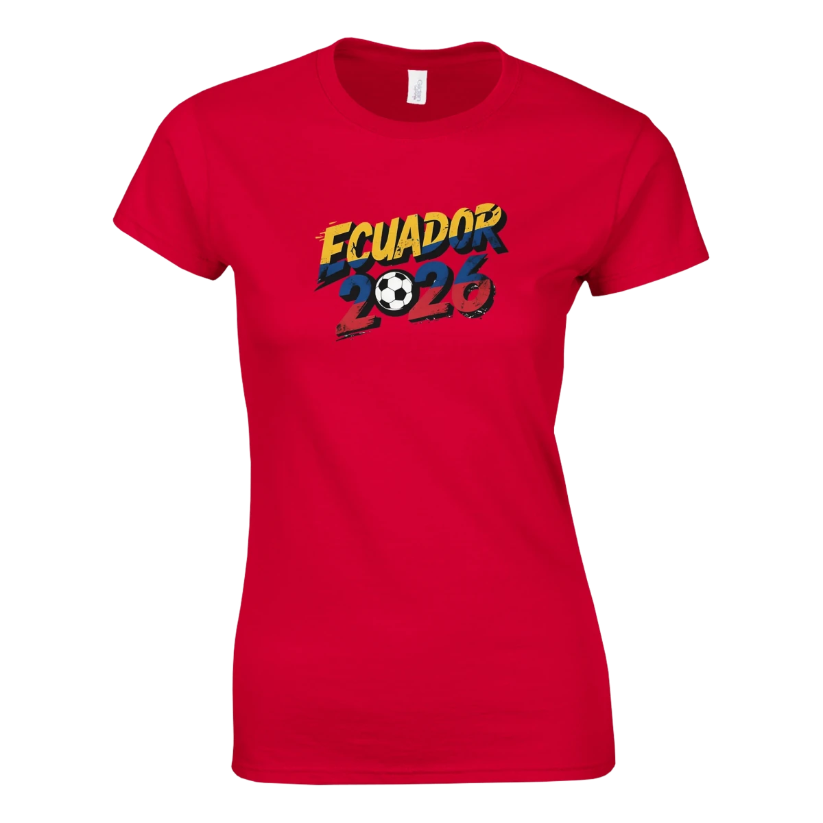 T-shirt Équateur 2026 Grunge – Design Coupe du Monde Football | Maillot Supporters Sélection Nationale Femme T-shirt- KAWAII FAVIE