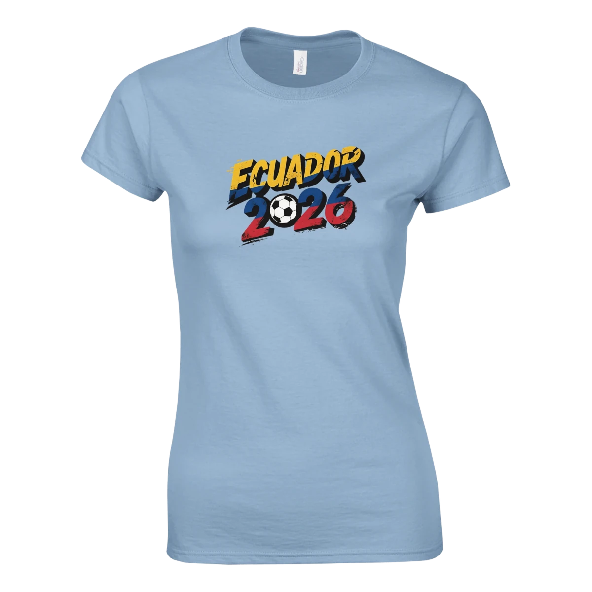 T-shirt Équateur 2026 Grunge – Design Coupe du Monde Football | Maillot Supporters Sélection Nationale Femme T-shirt- KAWAII FAVIE