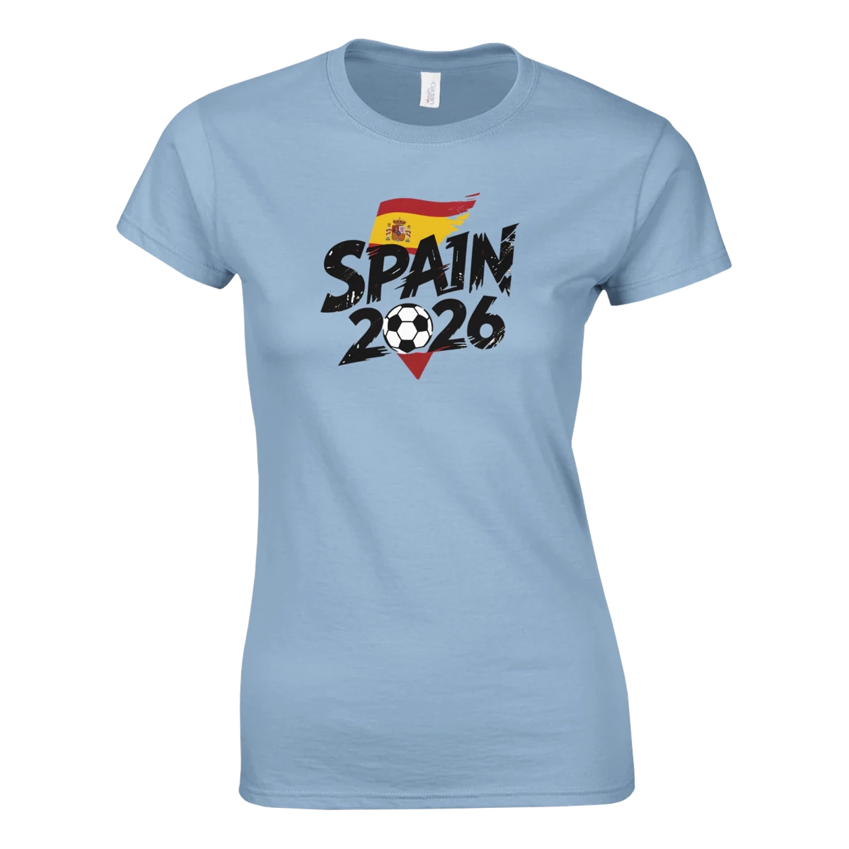 T-shirt Espagne 2026 - Design Coupe du Monde Football | Maillot Supporters Sélection Nationale Femme, Multi-Tailles & Couleurs Vives T-shirt- KAWAII FAVIE