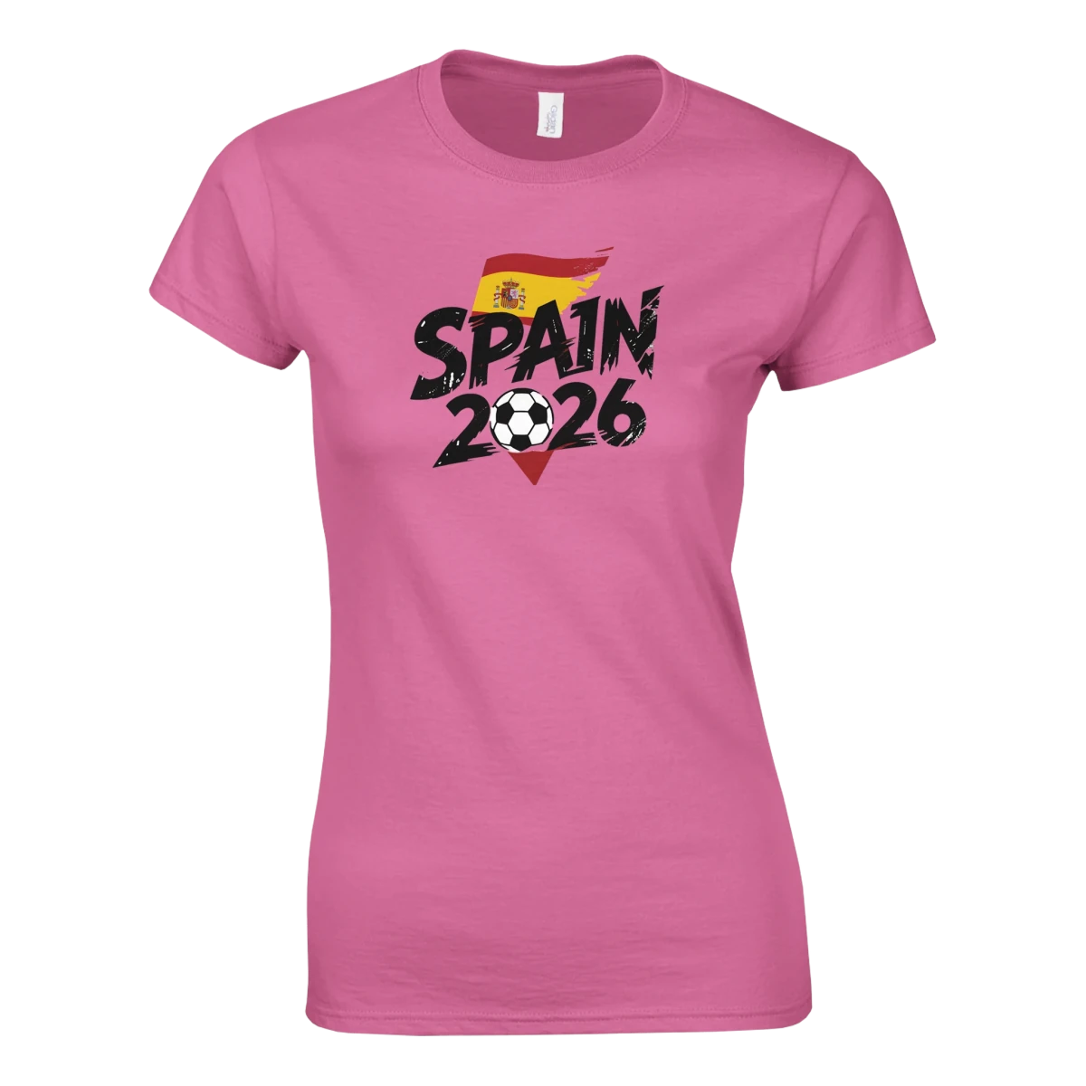 T-shirt Espagne 2026 - Design Coupe du Monde Football | Maillot Supporters Sélection Nationale Femme, Multi-Tailles & Couleurs Vives T-shirt- KAWAII FAVIE