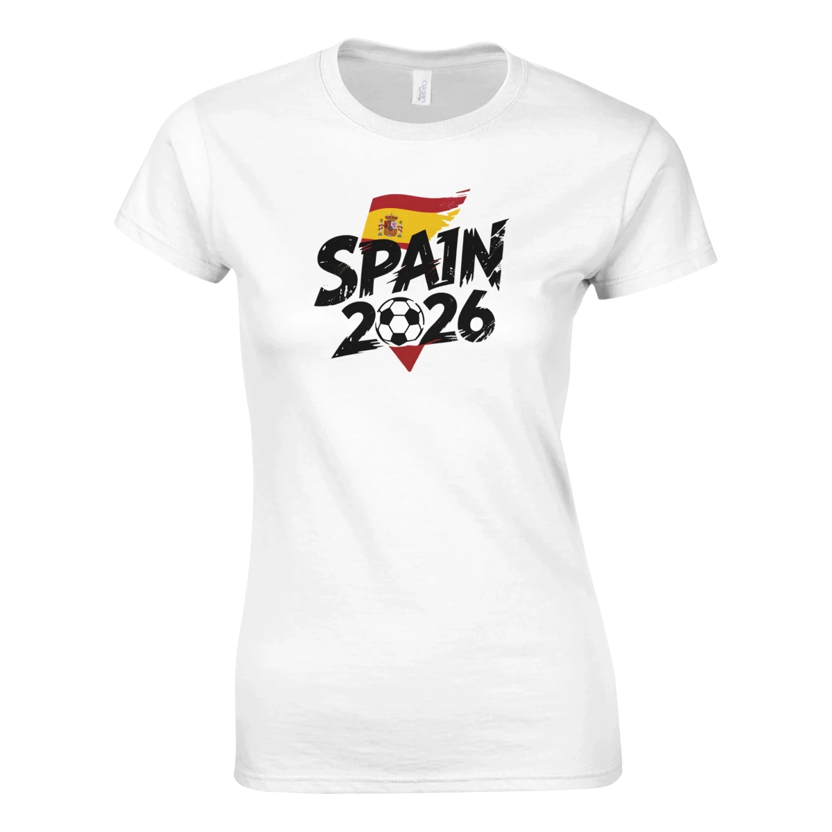 T-shirt Espagne 2026 - Design Coupe du Monde Football | Maillot Supporters Sélection Nationale Femme, Multi-Tailles & Couleurs Vives T-shirt- KAWAII FAVIE