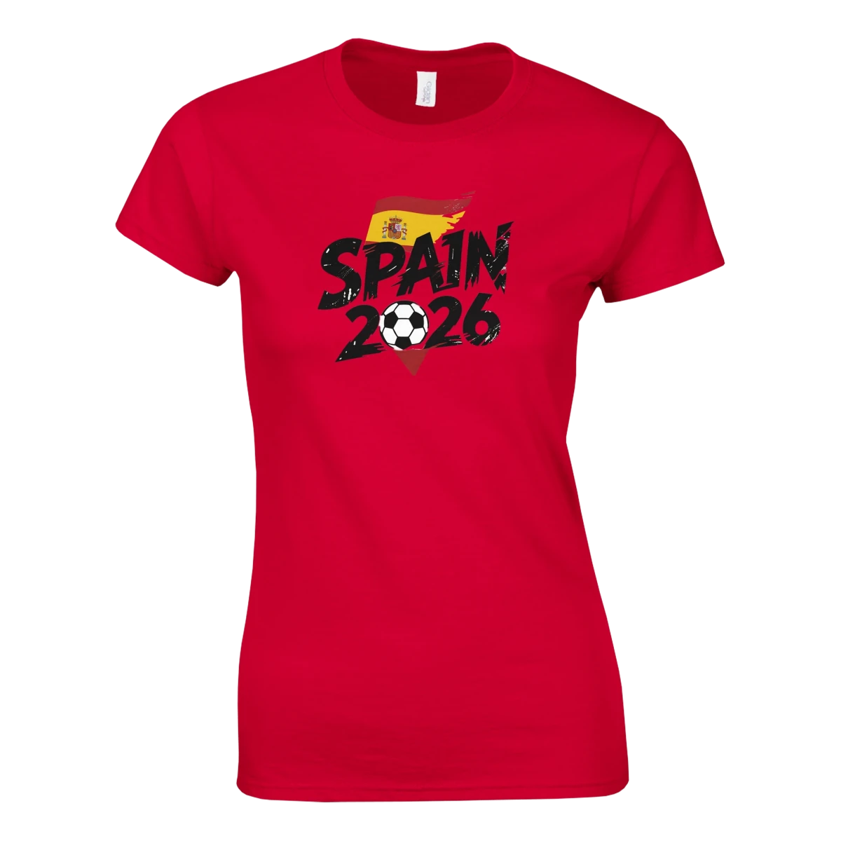 T-shirt Espagne 2026 - Design Coupe du Monde Football | Maillot Supporters Sélection Nationale Femme, Multi-Tailles & Couleurs Vives T-shirt- KAWAII FAVIE