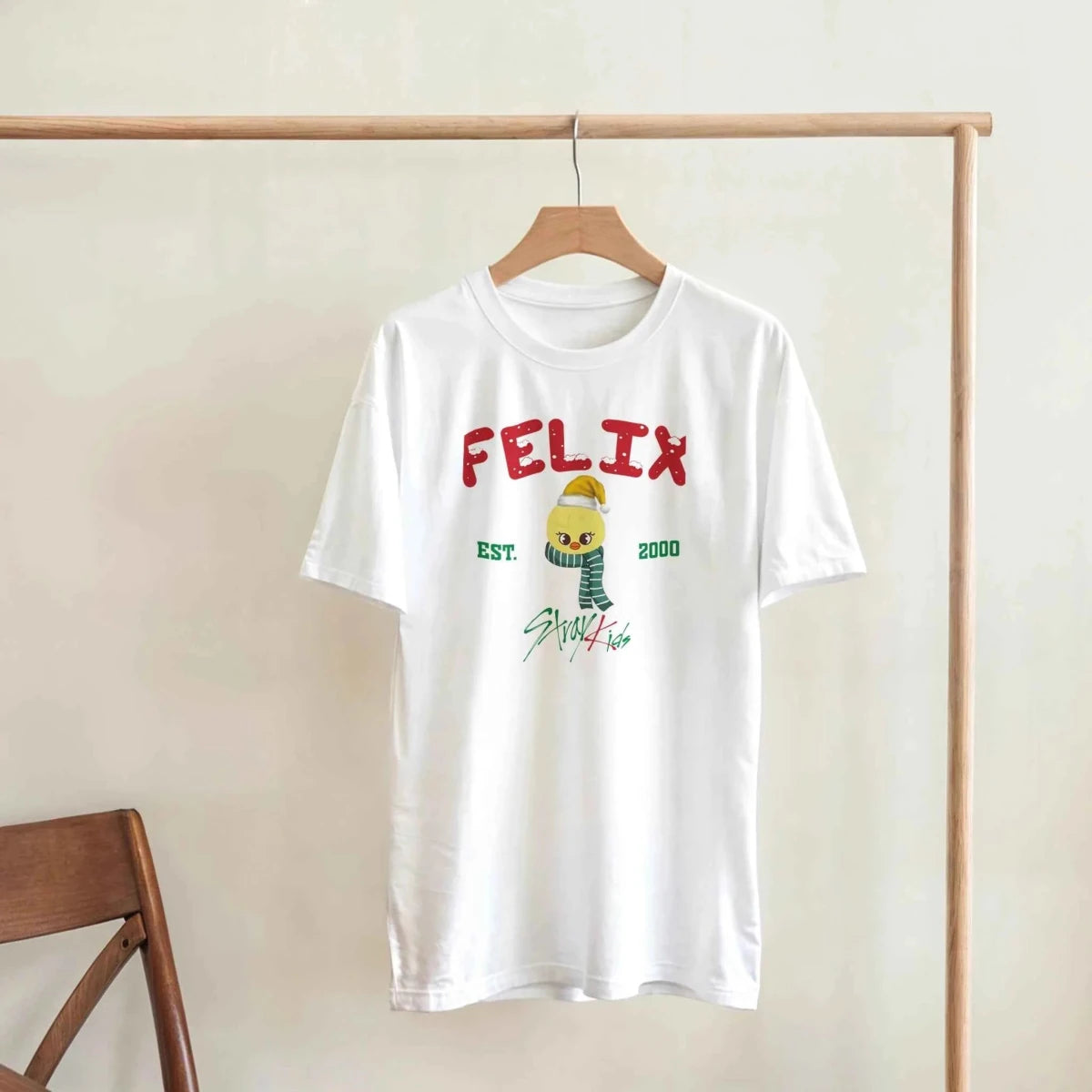 T-shirt "Felix Christmas Chick" - Stray Kids Holiday Edition T-shirt - KAWAII FAVIE