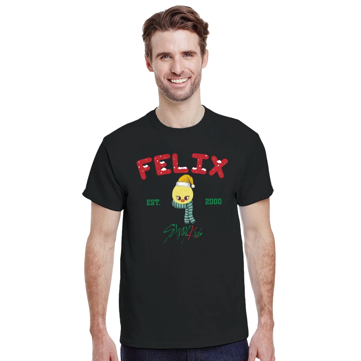 T-shirt "Felix Christmas Chick" - Stray Kids Holiday Edition T-shirt - KAWAII FAVIE