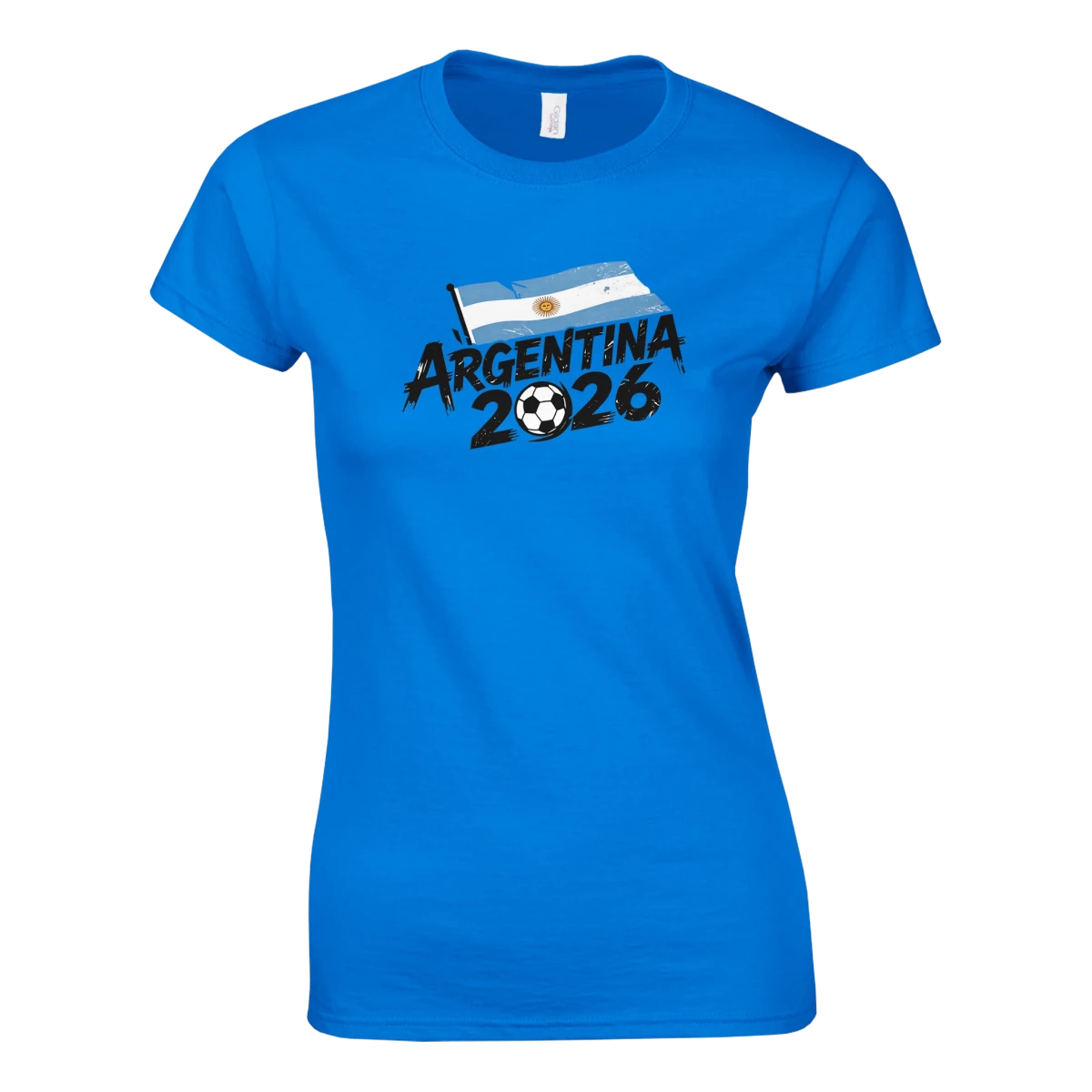 T-shirt Femme Argentine 2026 - Design Coupe du Monde Football | Maillot Supporters Céleste et Blanche en 6 couleurs T-shirt- KAWAII FAVIE