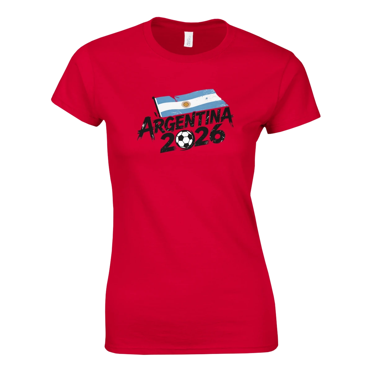 T-shirt Femme Argentine 2026 - Design Coupe du Monde Football | Maillot Supporters Céleste et Blanche en 6 couleurs T-shirt- KAWAII FAVIE