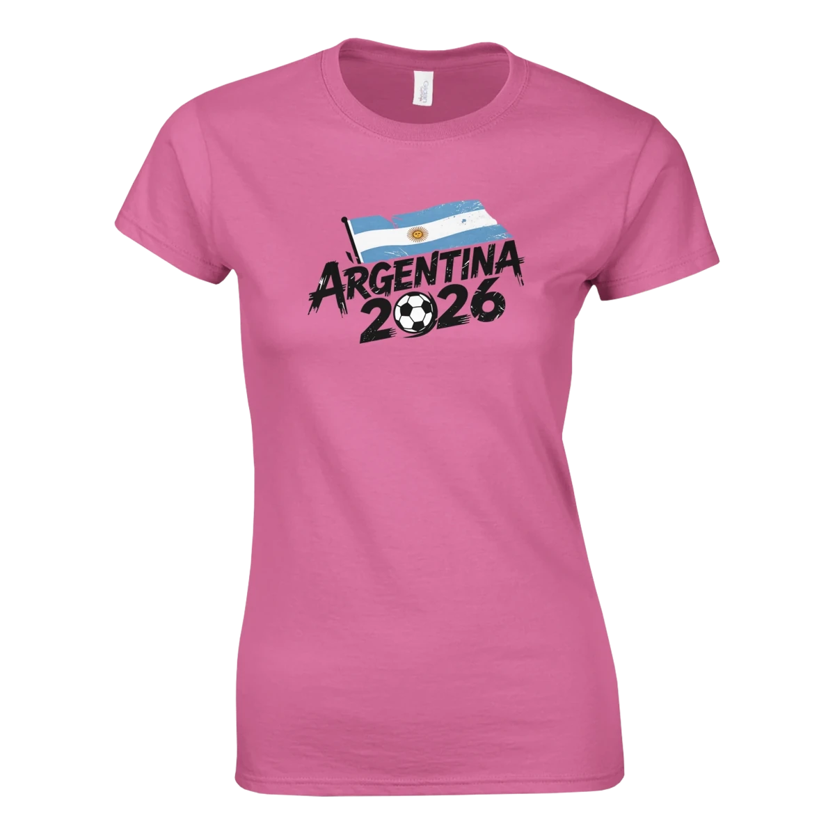 T-shirt Femme Argentine 2026 - Design Coupe du Monde Football | Maillot Supporters Céleste et Blanche en 6 couleurs T-shirt- KAWAII FAVIE