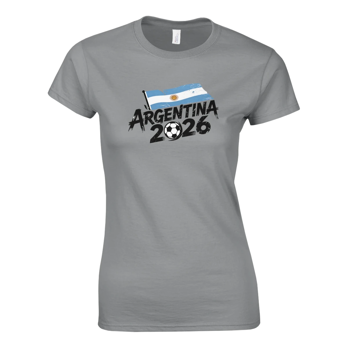T-shirt Femme Argentine 2026 - Design Coupe du Monde Football | Maillot Supporters Céleste et Blanche en 6 couleurs T-shirt- KAWAII FAVIE