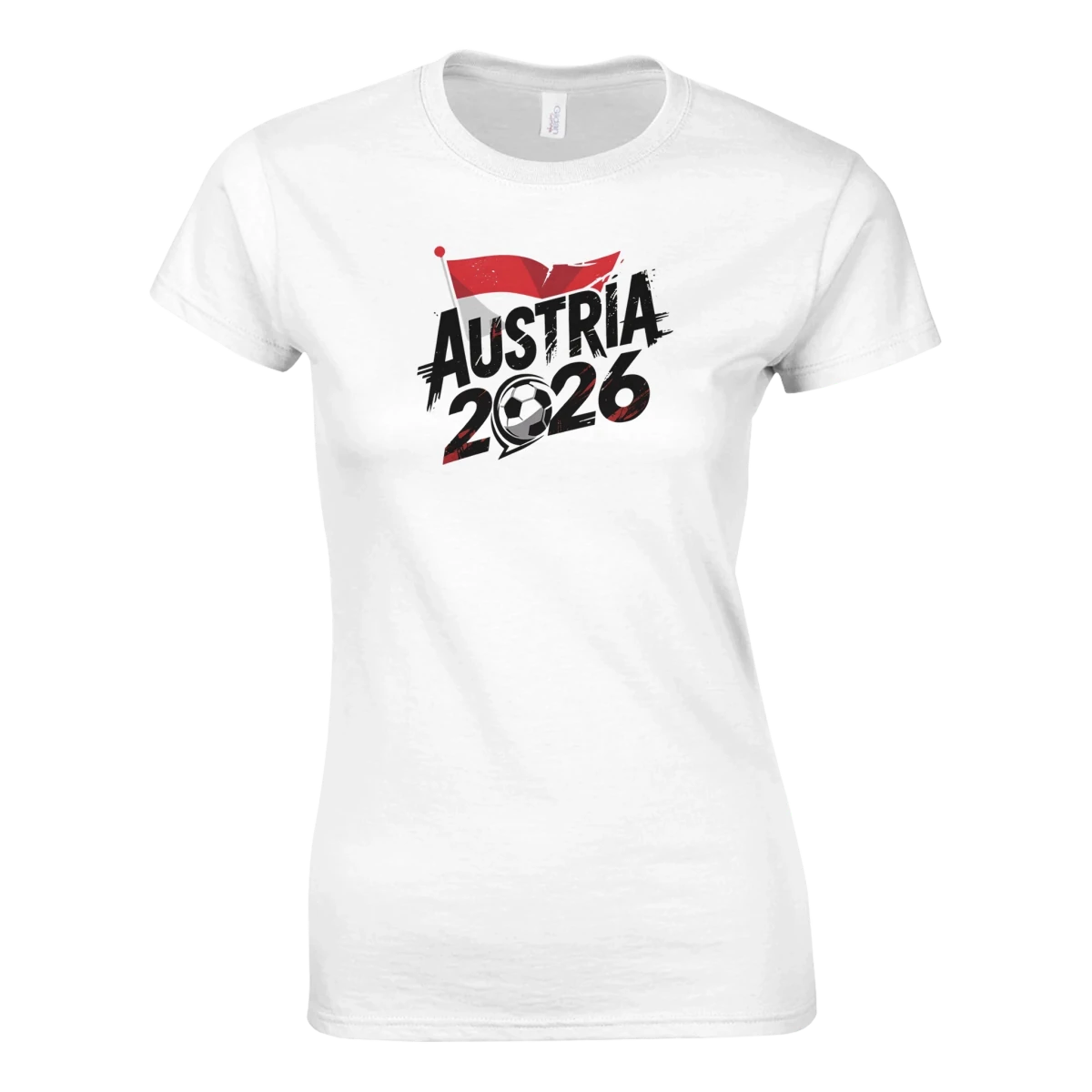 T-shirt Femme Autriche 2026 - Coupe du Monde Football | Maillot Grunge Supporters Sélection Nationale T-shirt- KAWAII FAVIE