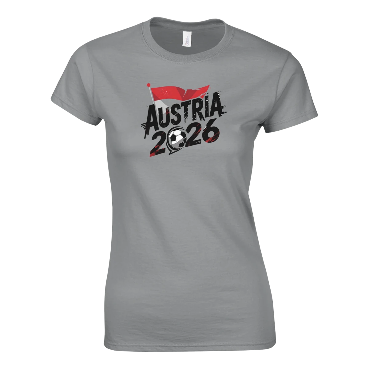 T-shirt Femme Autriche 2026 - Coupe du Monde Football | Maillot Grunge Supporters Sélection Nationale T-shirt- KAWAII FAVIE