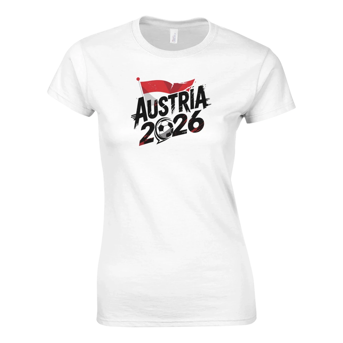 T-shirt Femme Autriche 2026 - Coupe du Monde Football | Maillot Grunge Supporters Sélection Nationale T-shirt- KAWAII FAVIE