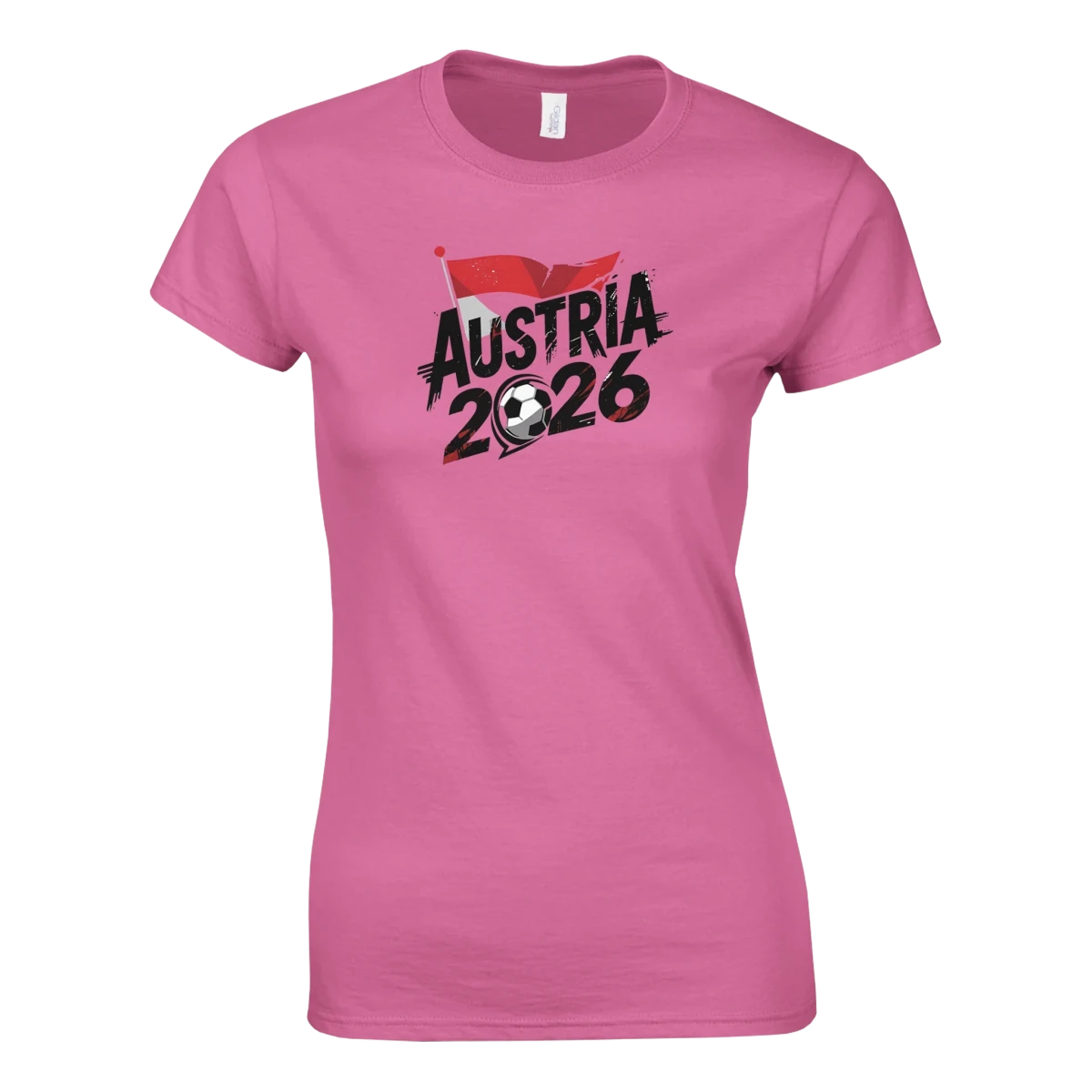 T-shirt Femme Autriche 2026 - Coupe du Monde Football | Maillot Grunge Supporters Sélection Nationale T-shirt- KAWAII FAVIE
