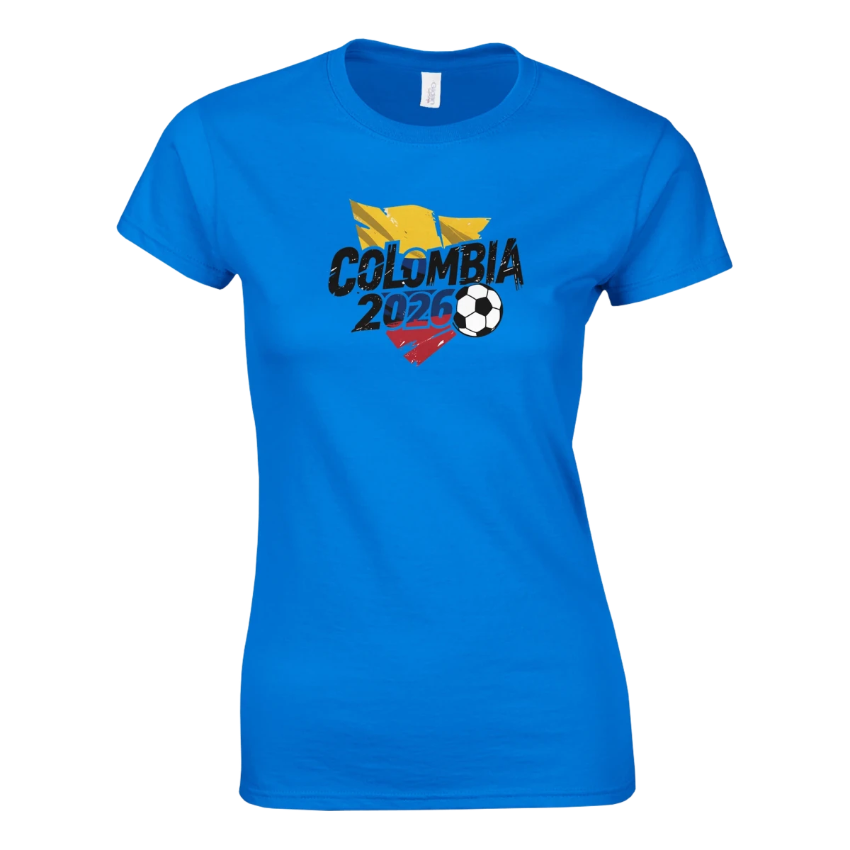 T-shirt Femme Colombie 2026 - Design Grunge Coupe du Monde Football | Maillot Supporters Urbain & Stylé T-shirt- KAWAII FAVIE