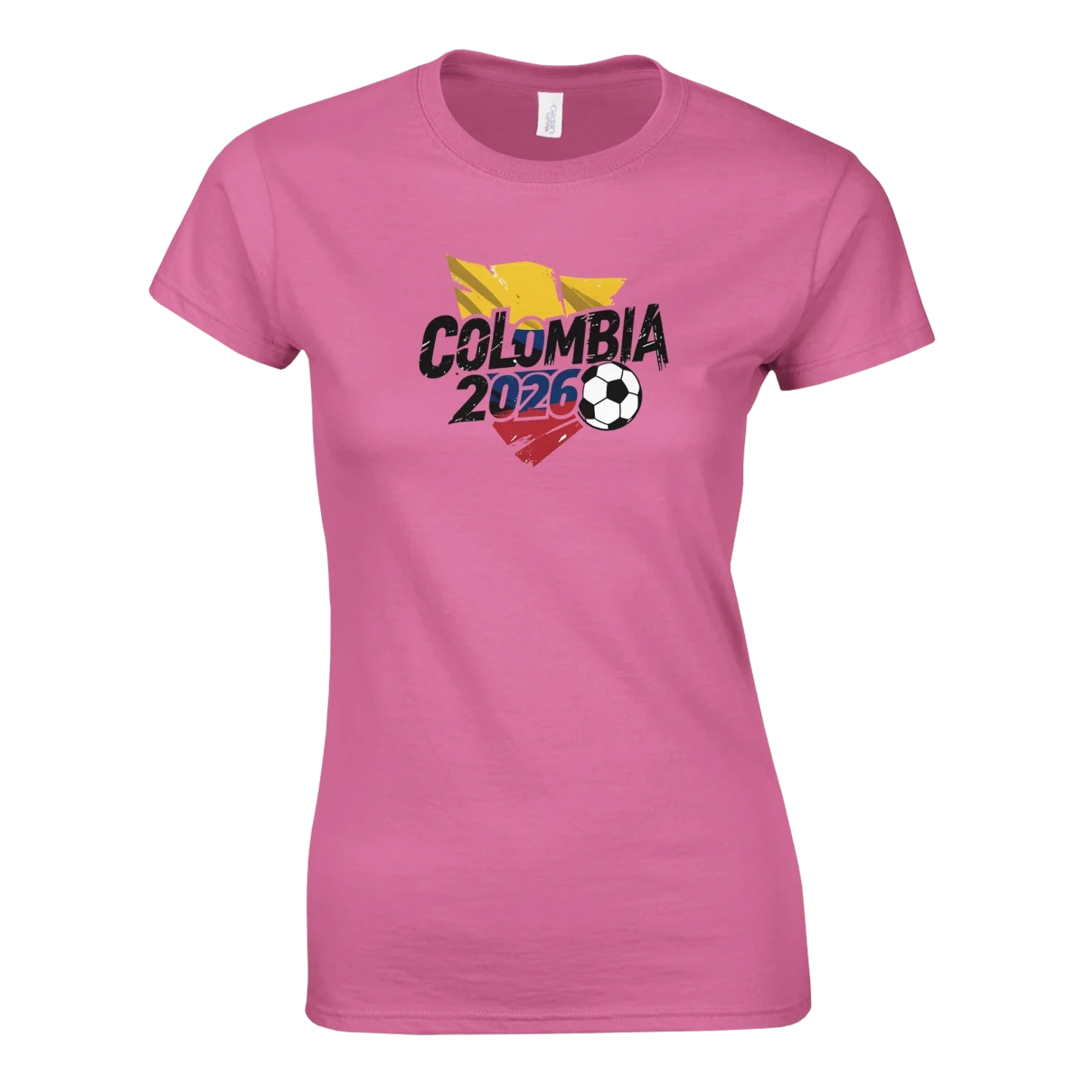 T-shirt Femme Colombie 2026 - Design Grunge Coupe du Monde Football | Maillot Supporters Urbain & Stylé T-shirt- KAWAII FAVIE