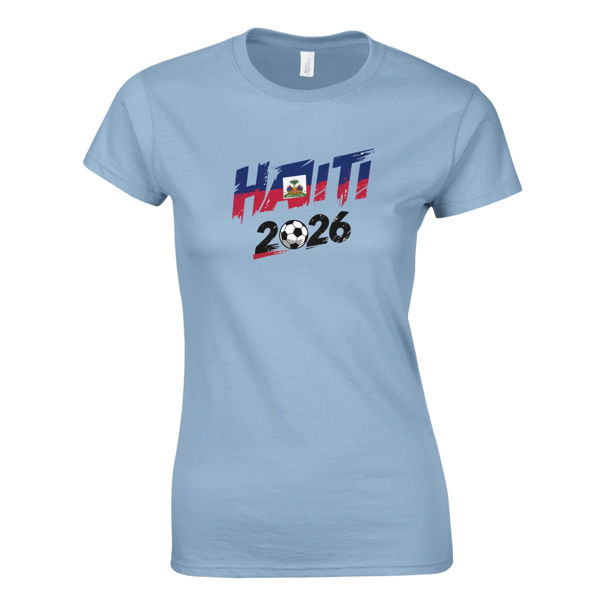 T-shirt Haïti 2026 Grunge - Design Coupe du Monde Football | Maillot Supporters Sélection Nationale Femme, plusieurs couleurs T-shirt- KAWAII FAVIE