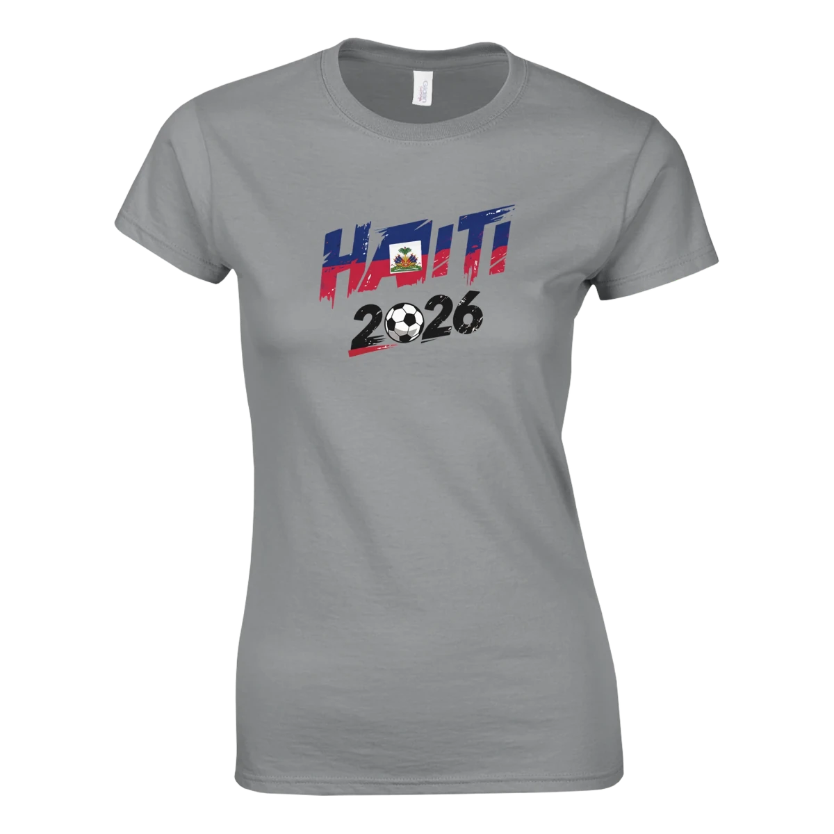 T-shirt Haïti 2026 Grunge - Design Coupe du Monde Football | Maillot Supporters Sélection Nationale Femme, plusieurs couleurs T-shirt- KAWAII FAVIE
