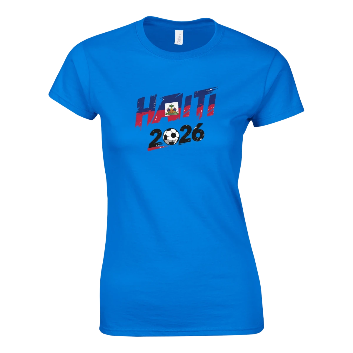 T-shirt Haïti 2026 Grunge - Design Coupe du Monde Football | Maillot Supporters Sélection Nationale Femme, plusieurs couleurs T-shirt- KAWAII FAVIE