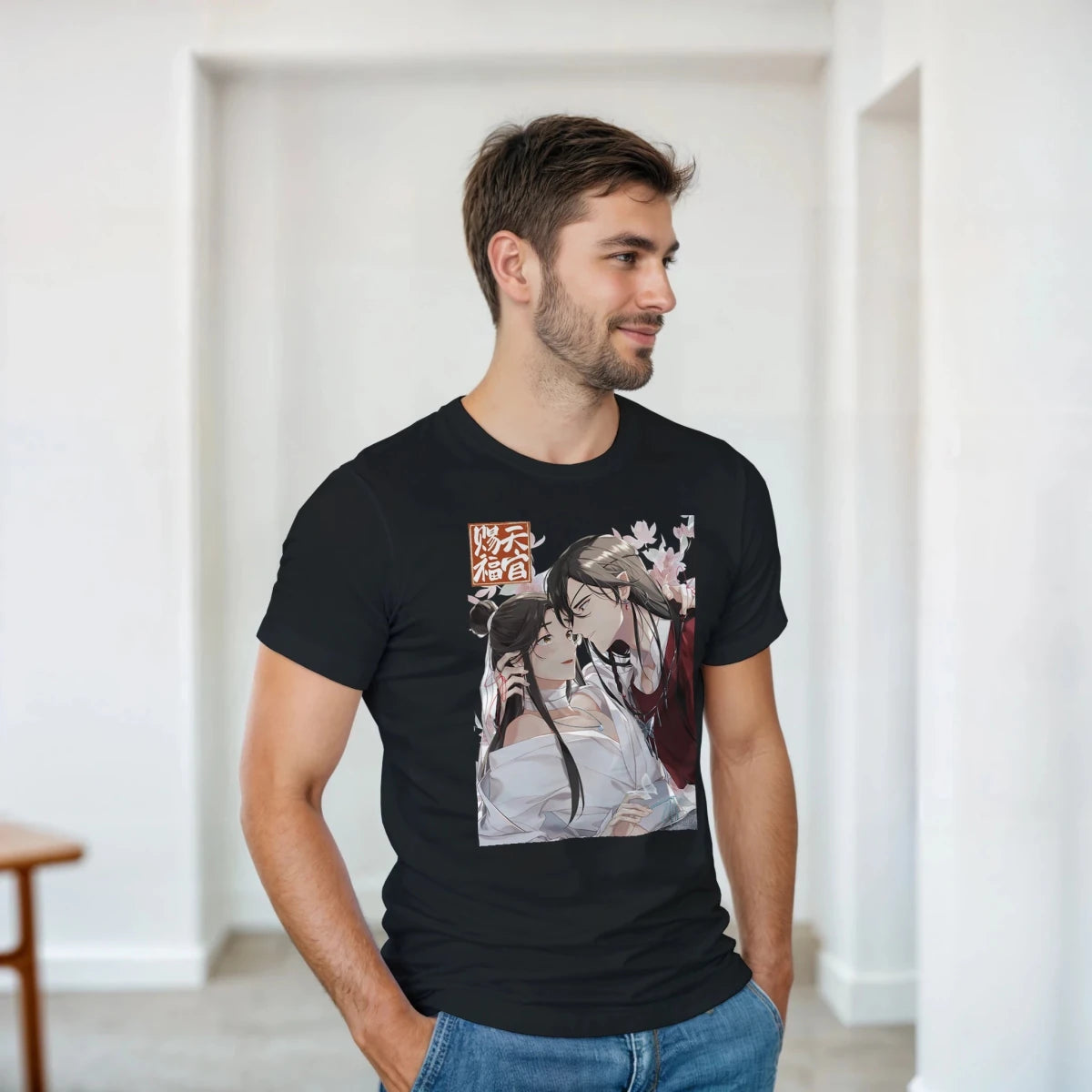 T-shirt Heaven Official's Blessing | Hua Cheng & Xie Lian - Design Romantique Détaillé T-shirt - KAWAII FAVIE