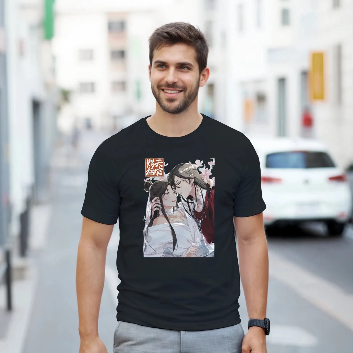 T-shirt Heaven Official's Blessing | Hua Cheng & Xie Lian - Design Romantique Détaillé T-shirt - KAWAII FAVIE