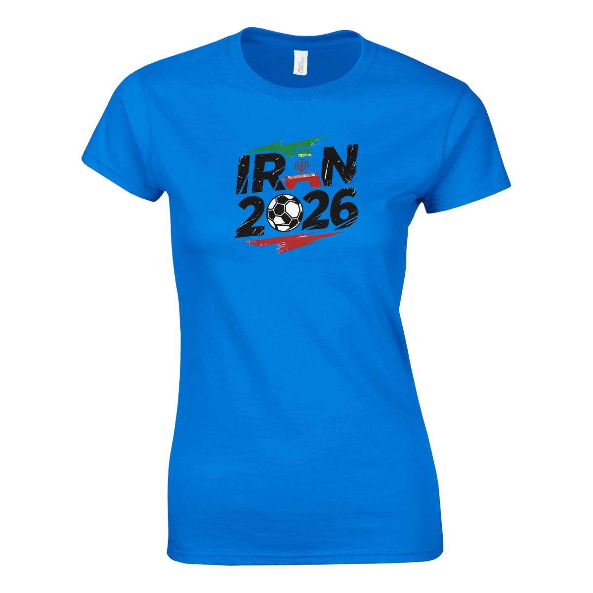 T-shirt Iran 2026 - Coupe du Monde Football | Maillot Supporters Femme Style Grunge Rouge & Vert T-shirt- KAWAII FAVIE