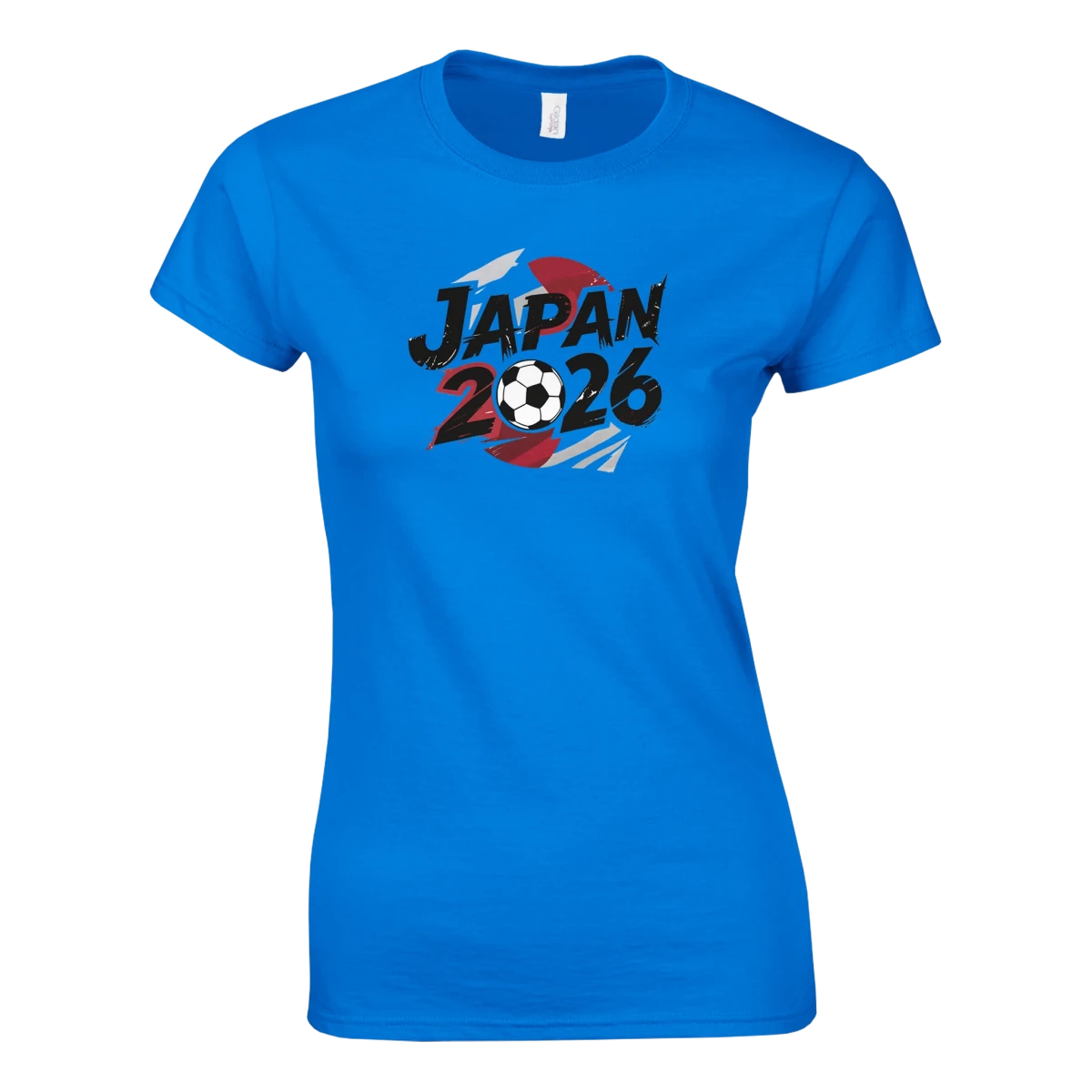 T-shirt Japon 2026 Grunge - Design Coupe du Monde Football | Maillot Supporters Sélection Nationale Femme T-shirt- KAWAII FAVIE