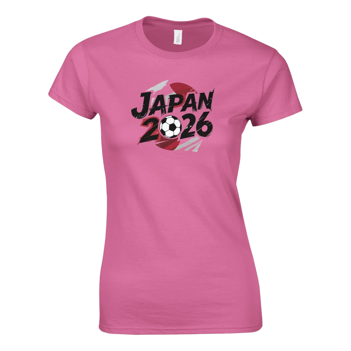 T-shirt Japon 2026 Grunge - Design Coupe du Monde Football | Maillot Supporters Sélection Nationale Femme T-shirt- KAWAII FAVIE