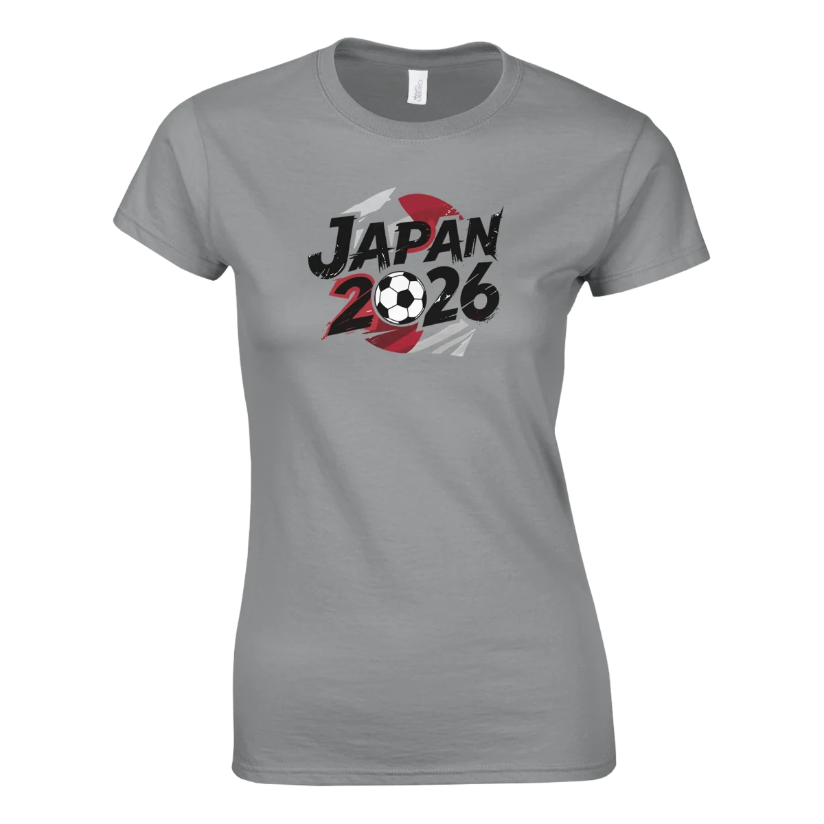 T-shirt Japon 2026 Grunge - Design Coupe du Monde Football | Maillot Supporters Sélection Nationale Femme T-shirt- KAWAII FAVIE