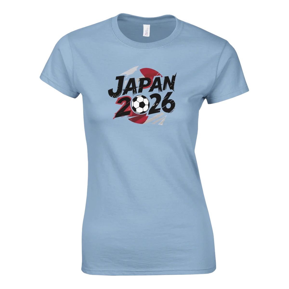 T-shirt Japon 2026 Grunge - Design Coupe du Monde Football | Maillot Supporters Sélection Nationale Femme T-shirt- KAWAII FAVIE