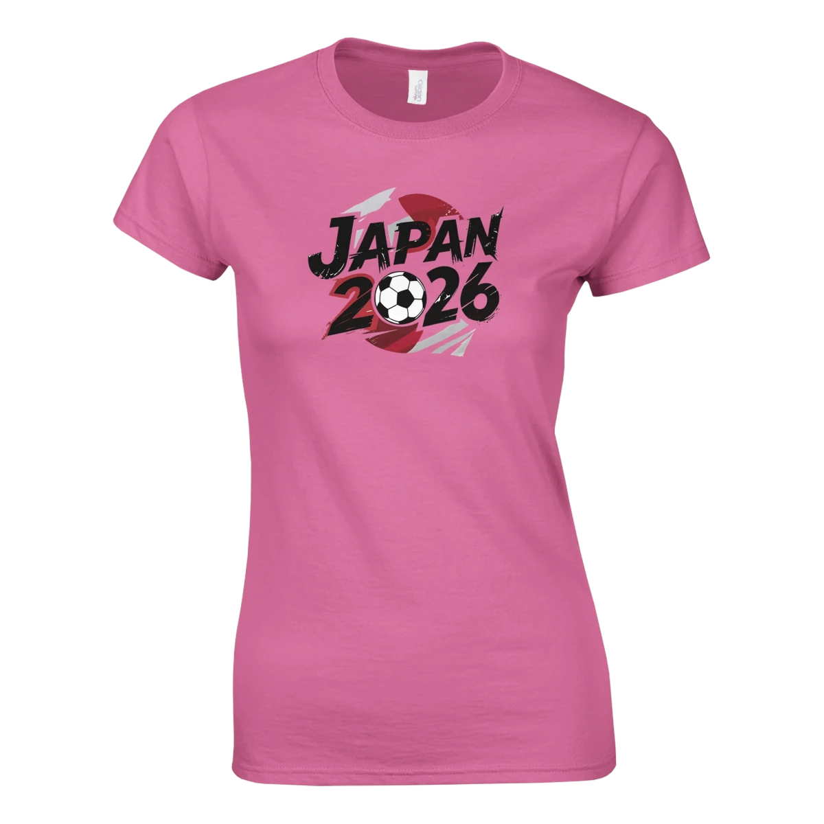 T-shirt Japon 2026 Grunge - Design Coupe du Monde Football | Maillot Supporters Sélection Nationale Femme T-shirt- KAWAII FAVIE