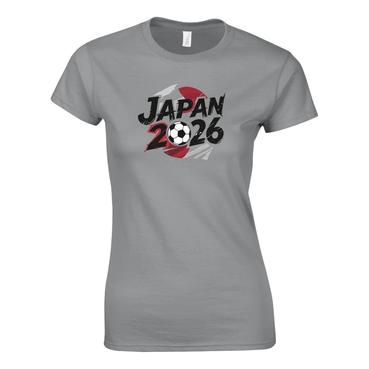 T-shirt Japon 2026 Grunge - Design Coupe du Monde Football | Maillot Supporters Sélection Nationale Femme T-shirt- KAWAII FAVIE