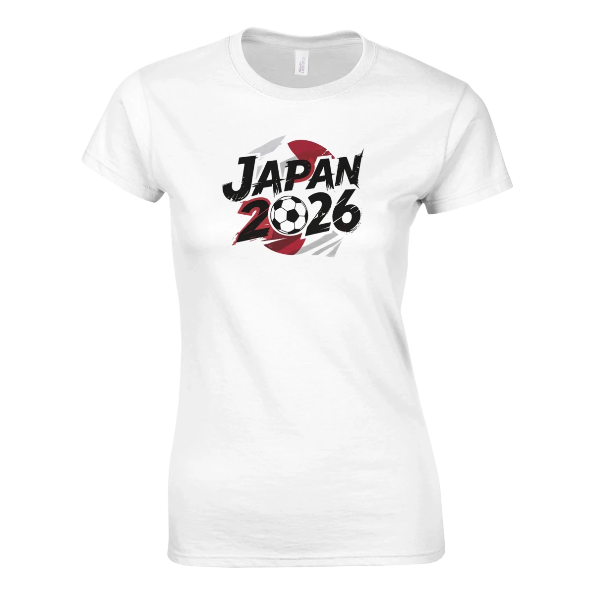 T-shirt Japon 2026 Grunge - Design Coupe du Monde Football | Maillot Supporters Sélection Nationale Femme T-shirt- KAWAII FAVIE
