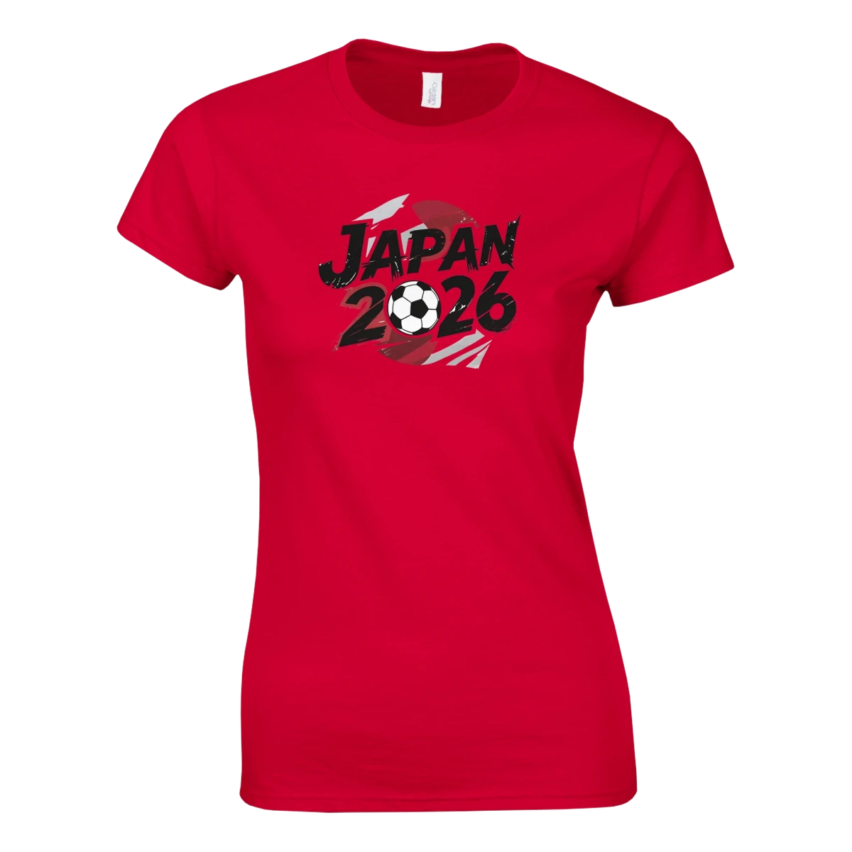 T-shirt Japon 2026 Grunge - Design Coupe du Monde Football | Maillot Supporters Sélection Nationale Femme T-shirt- KAWAII FAVIE