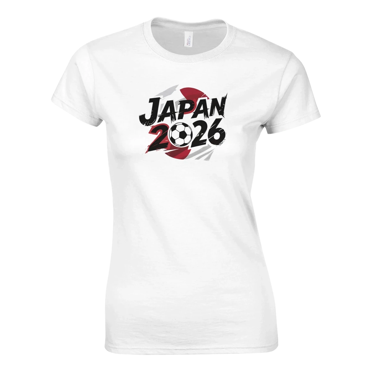T-shirt Japon 2026 Grunge - Design Coupe du Monde Football | Maillot Supporters Sélection Nationale Femme T-shirt- KAWAII FAVIE