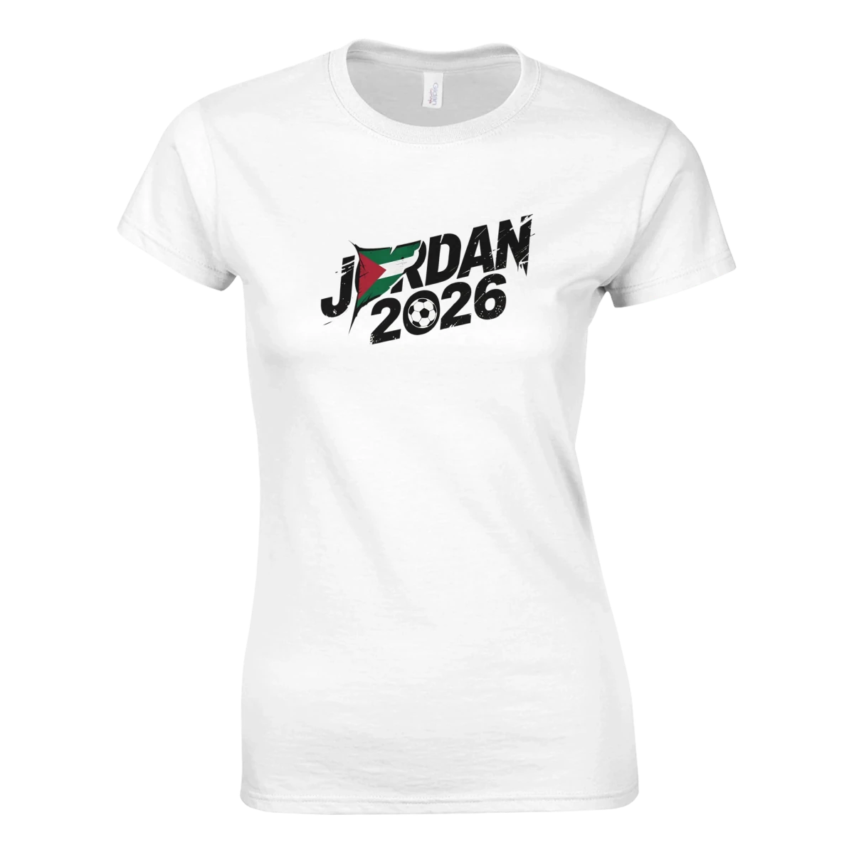 T-shirt Jordan 2026 - Maillot Femme Design Coupe du Monde Football | Style Grunge avec Drapeau National T-shirt- KAWAII FAVIE