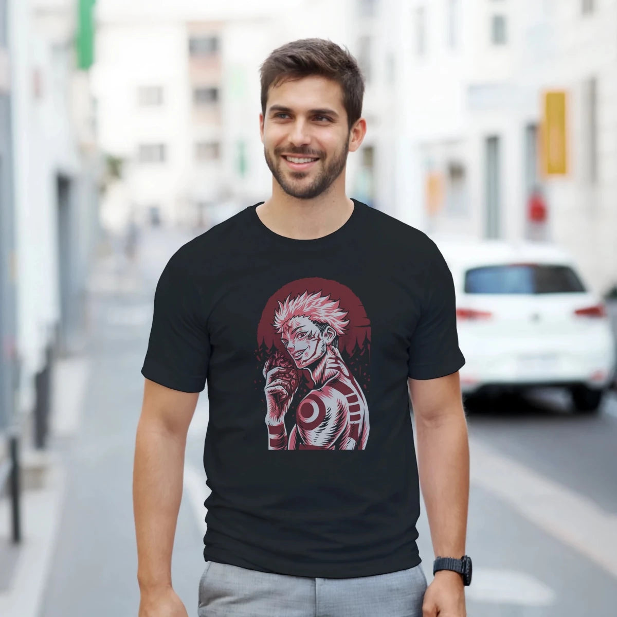T-shirt Jujutsu Kaisen - Sukuna « Cœur de la Malédiction » | Design Détaillé & Puissant T-shirt - KAWAII FAVIE