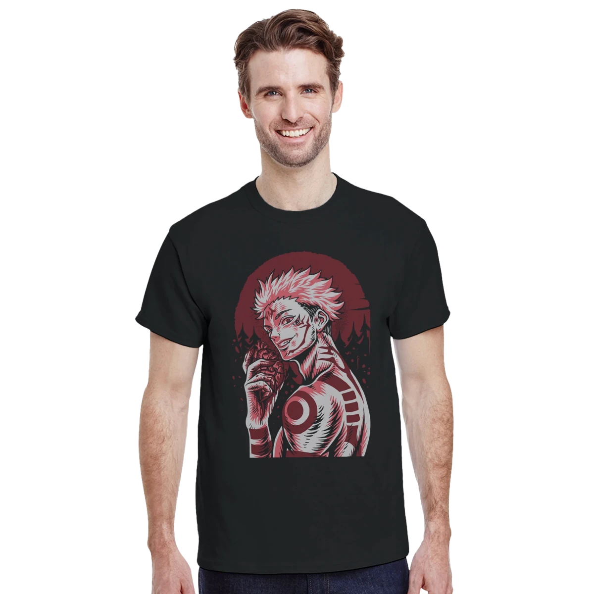 T-shirt Jujutsu Kaisen - Sukuna « Cœur de la Malédiction » | Design Détaillé & Puissant T-shirt - KAWAII FAVIE