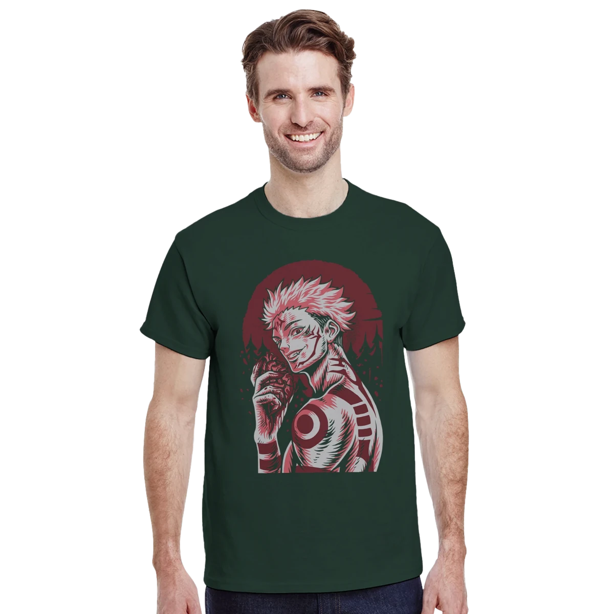 T-shirt Jujutsu Kaisen - Sukuna « Cœur de la Malédiction » | Design Détaillé & Puissant T-shirt - KAWAII FAVIE