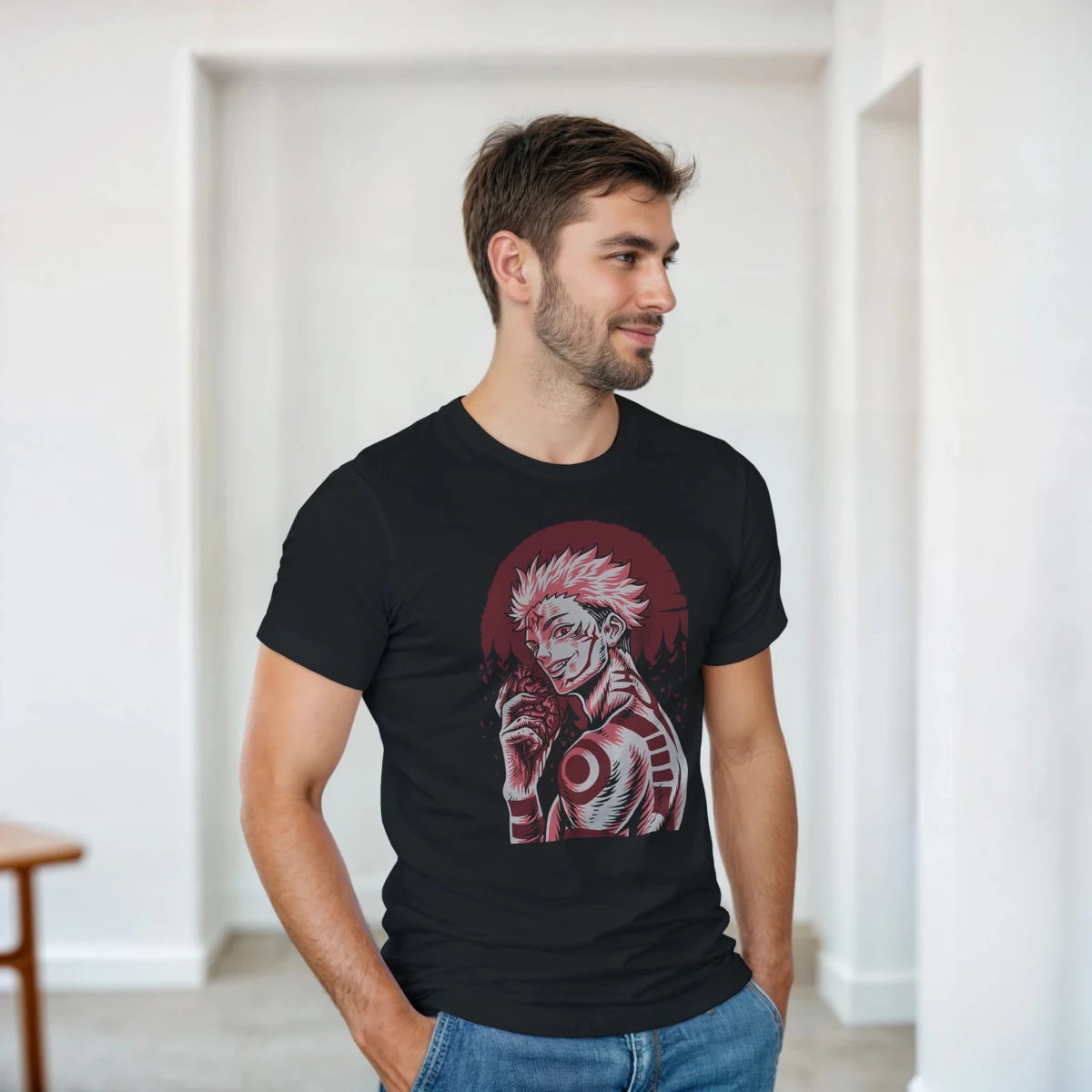 T-shirt Jujutsu Kaisen - Sukuna « Cœur de la Malédiction » | Design Détaillé & Puissant T-shirt - KAWAII FAVIE