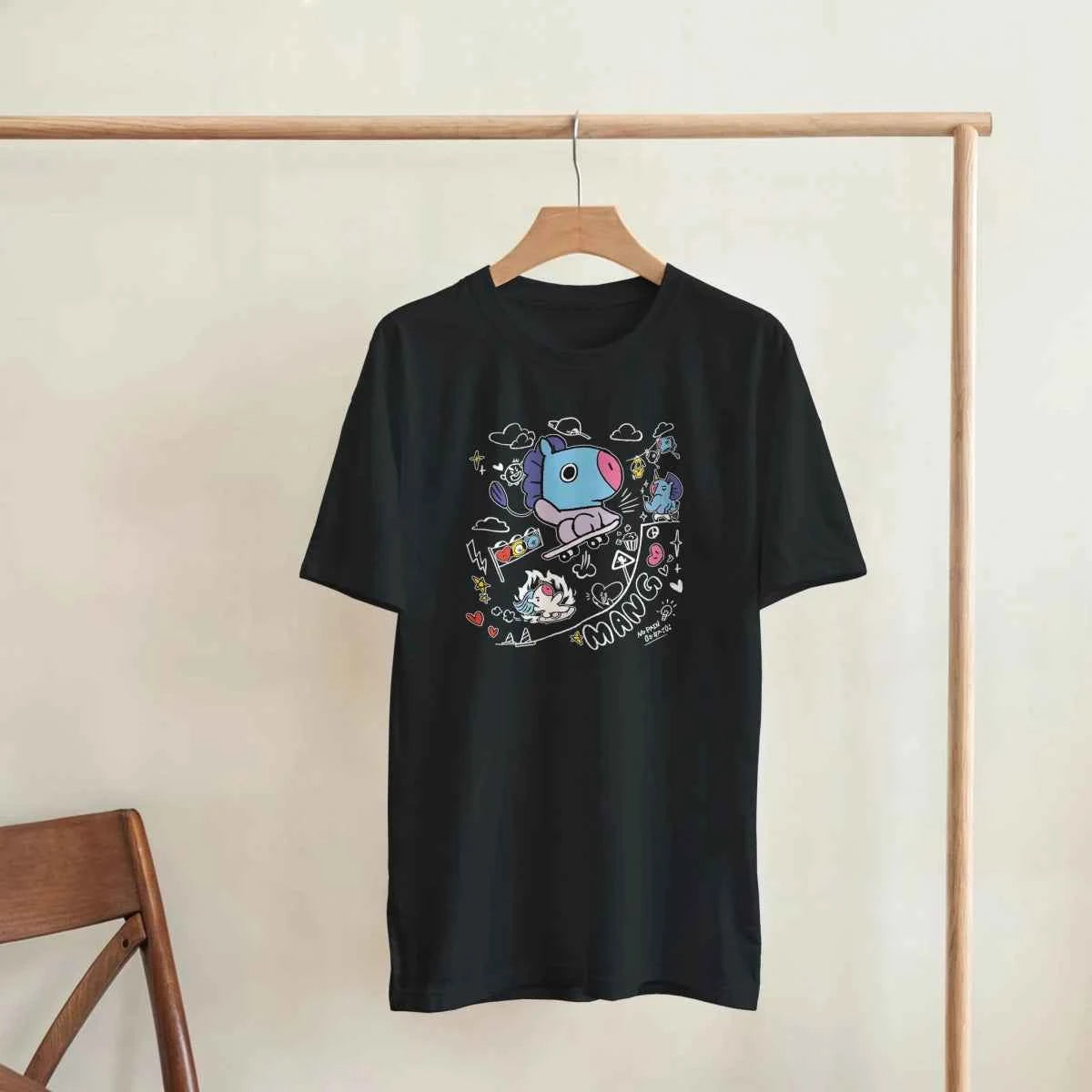 T-shirt Kpop BTS BT21 Mang et Friends - 100% Coton - Style Fun et Kawaii - Style Fun K-Pop
